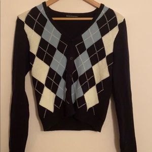 BRANDY MELVILLE argyle button up sweater!